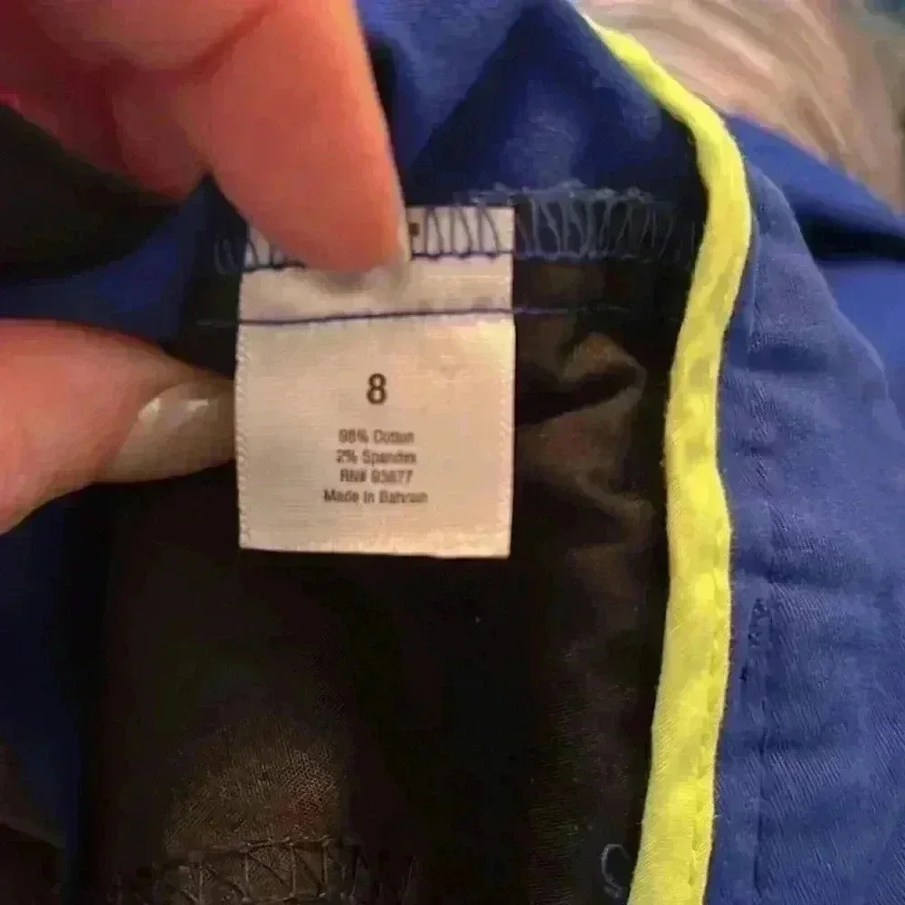 Stylus Boyfriend Bermuda Shorts Size 8 Royal Blue